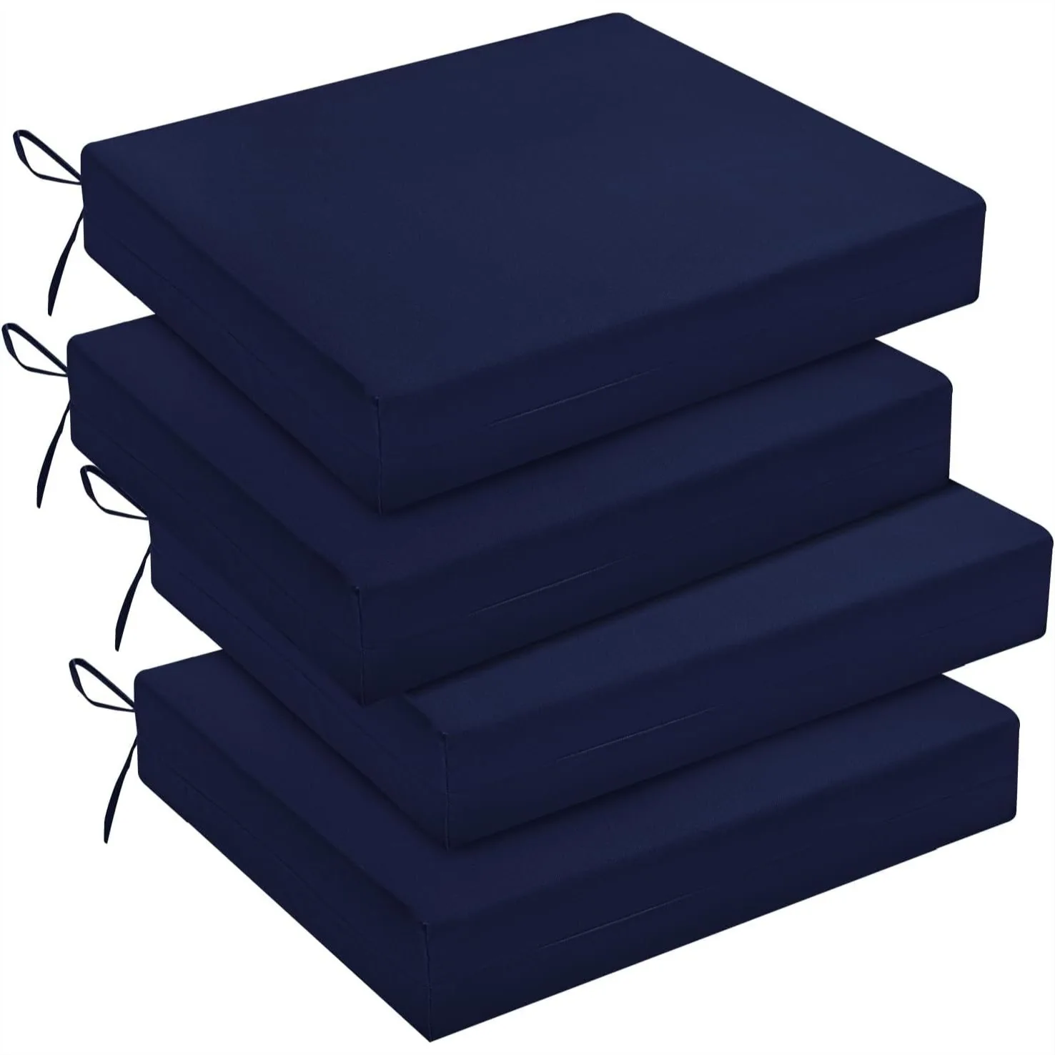 Outdoor Chair Cushions Set of 4 for Patio Furniture, Water-Resistant Square Corner Cushions with Ties, High Density Foam Seat
Outdoor Chair Cushions Set of 4 for Patio Furniture, Water-Resistant Square Corner Cushions with Ties, High Density Foam Seat