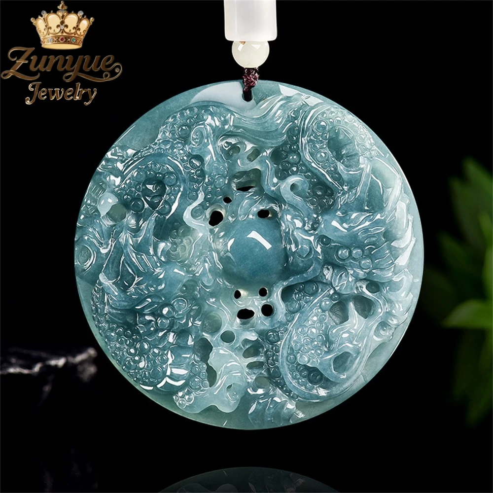 Natural A-grade Jadeite Blue Water Double Dragon Brand Pendant Luxury Quality Jewelry Fashion Jewelry Exquisite Popular Gift
Natural A-grade Jadeite Blue Water Double Dragon Brand Pendant Luxury Quality Jewelry Fashion Jewelry Exquisite Popular Gift