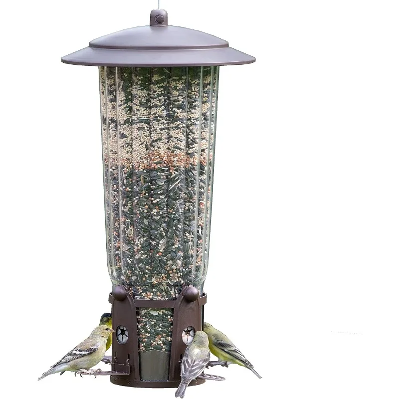 334-1SR Squirrel-Be-Gone Max Large Wild Bird Feeder with Flexports, Squirrel Proof Bird Feeder with Weight-Activated Perches
334-1SR Squirrel-Be-Gone Max Large Wild Bird Feeder with Flexports, Squirrel Proof Bird Feeder with Weight-Activated Perches