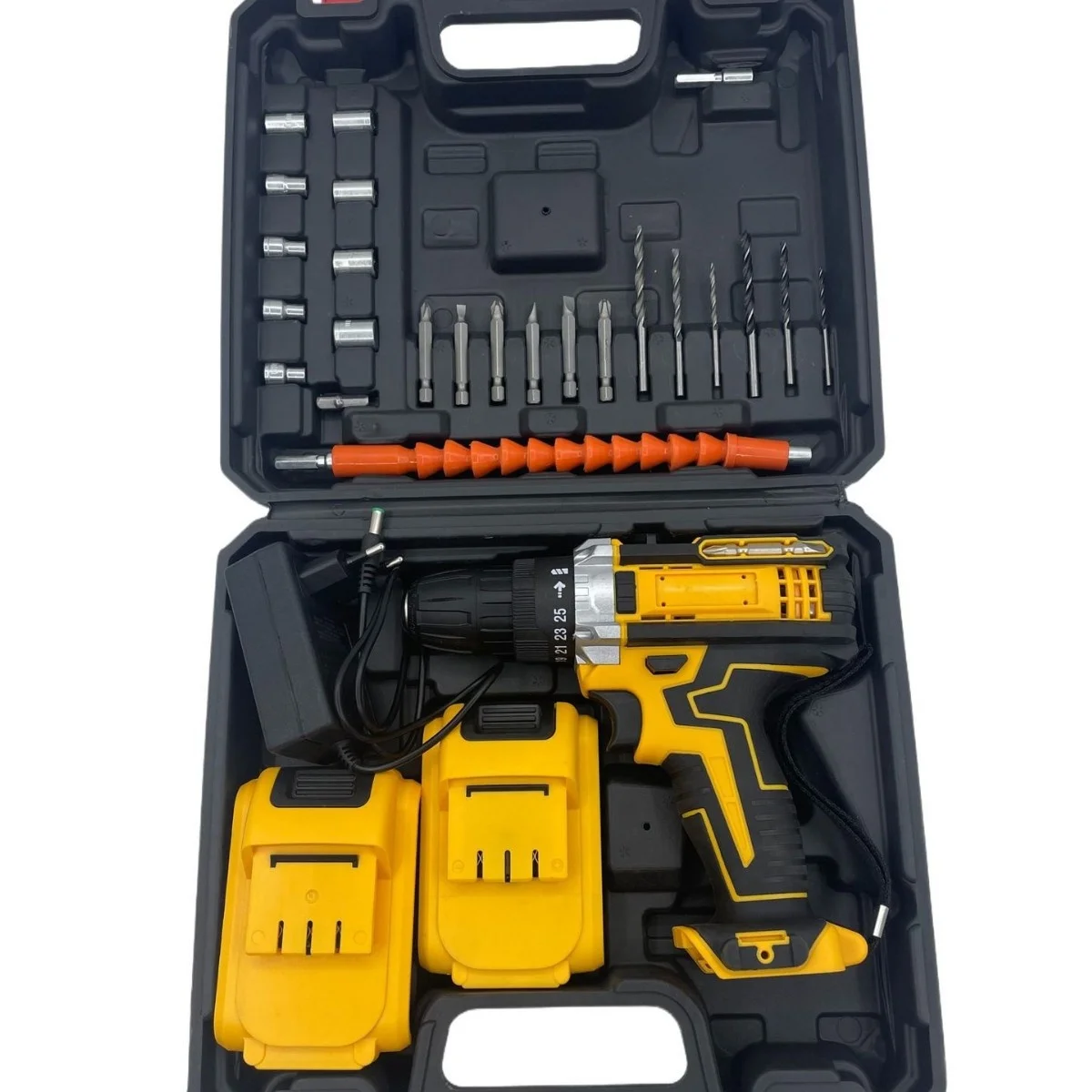 Electric Drill Multifunctional Rechargeable Lithium Drill 21V Brushed Motor Infinite Speed Control Three-Claw Clip Drill
Electric Drill Multifunctional Rechargeable Lithium Drill 21V Brushed Motor Infinite Speed Control Three-Claw Clip Drill