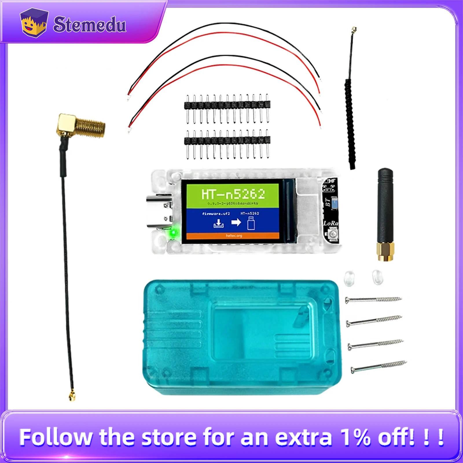 Heltec Mesh Node T114 LoRa + BLE 868 МГц 915 МГц nRF52840 SX1262 TFT-дисплей с низким энергопотреблением для Arduino Meshtastic
Heltec Mesh Node T114 LoRa + BLE 868 МГц 915 МГц nRF52840 SX1262 TFT-дисплей с низким энергопотреблением для Arduino Meshtastic