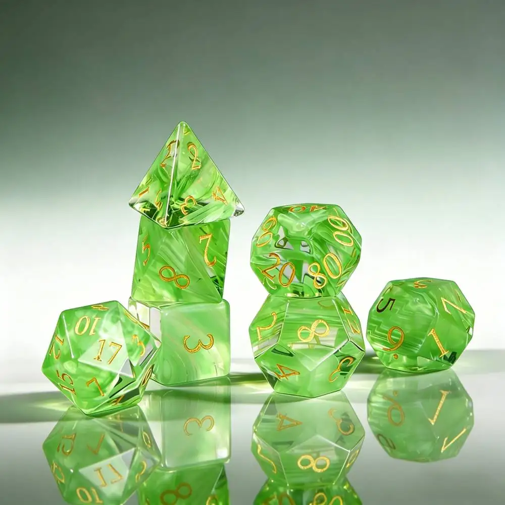 Green Crystal Dice Gemstone Polyhedral Dice set DND for Dungeons and Dragons TRPG DND Metal Dice role playing games stone dice
Green Crystal Dice Gemstone Polyhedral Dice set DND for Dungeons and Dragons TRPG DND Metal Dice role playing games stone dice