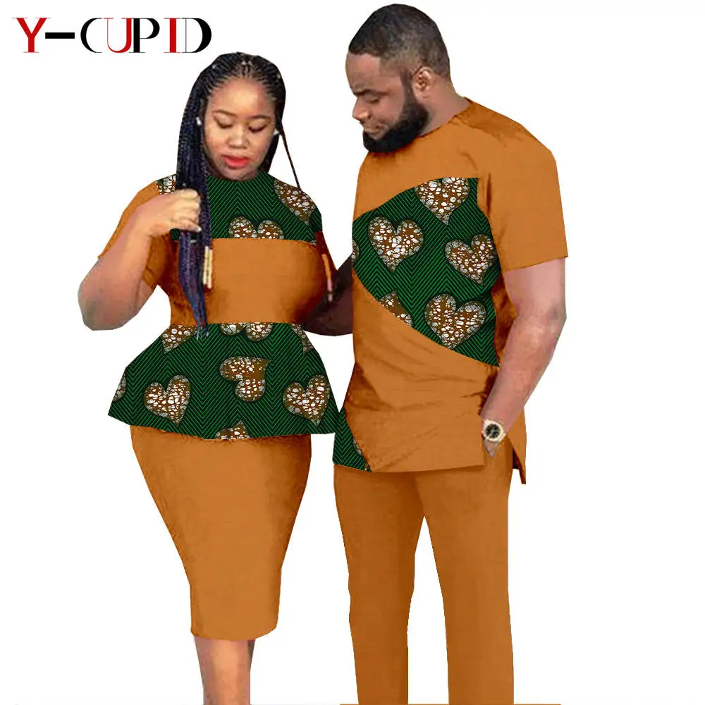 African Clothes for Couples Dashiki Women Patchwork Print Dresses Matching Men Outfit Top and Pants Sets Love Party Wear S20C010
African Clothes for Couples Dashiki Women Patchwork Print Dresses Matching Men Outfit Top and Pants Sets Love Party Wear S20C010