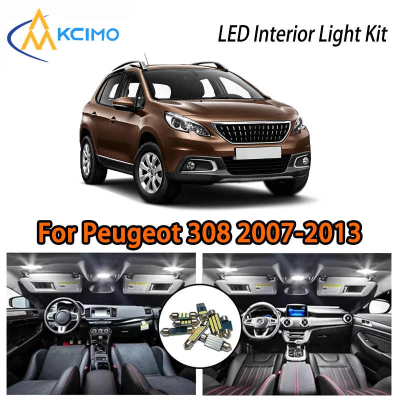 High Quality LED Interior Lights For Peugeot 308 2007-2013, Easy Install Two Colors Choice Lamp Kit
High Quality LED Interior Lights For Peugeot 308 2007-2013, Easy Install Two Colors Choice Lamp Kit
