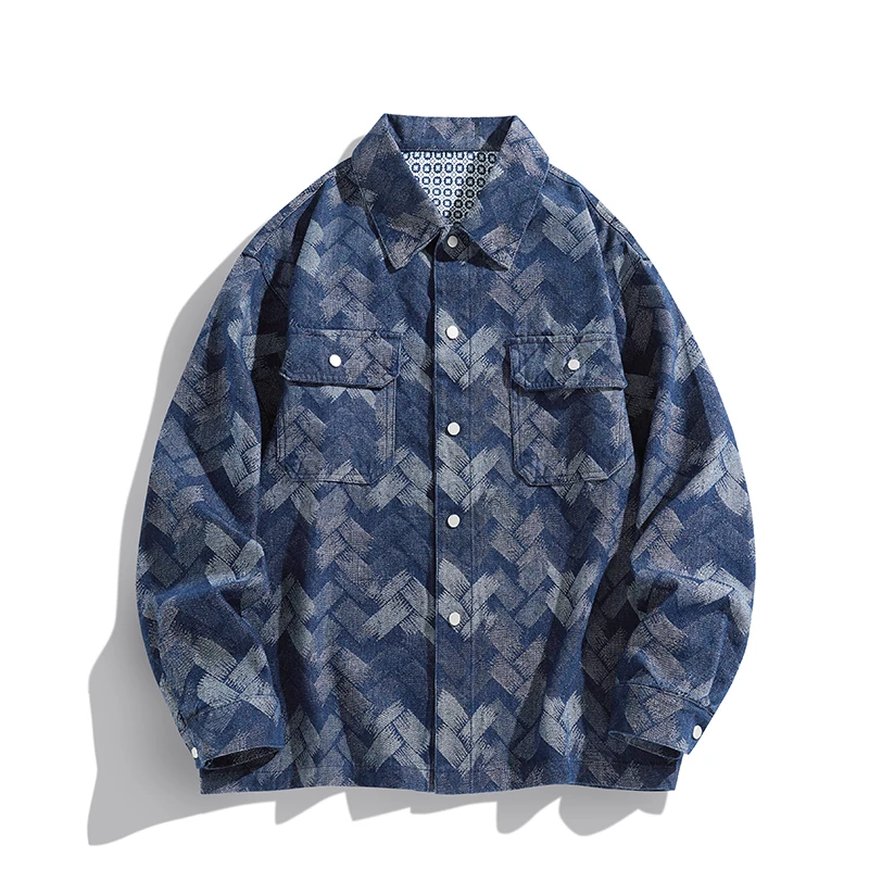 Spring 2026 model denim jacket for men, American-style trendy brand, men's and women's couple shirt with insel collar jacket
Spring 2026 model denim jacket for men, American-style trendy brand, men's and women's couple shirt with insel collar jacket