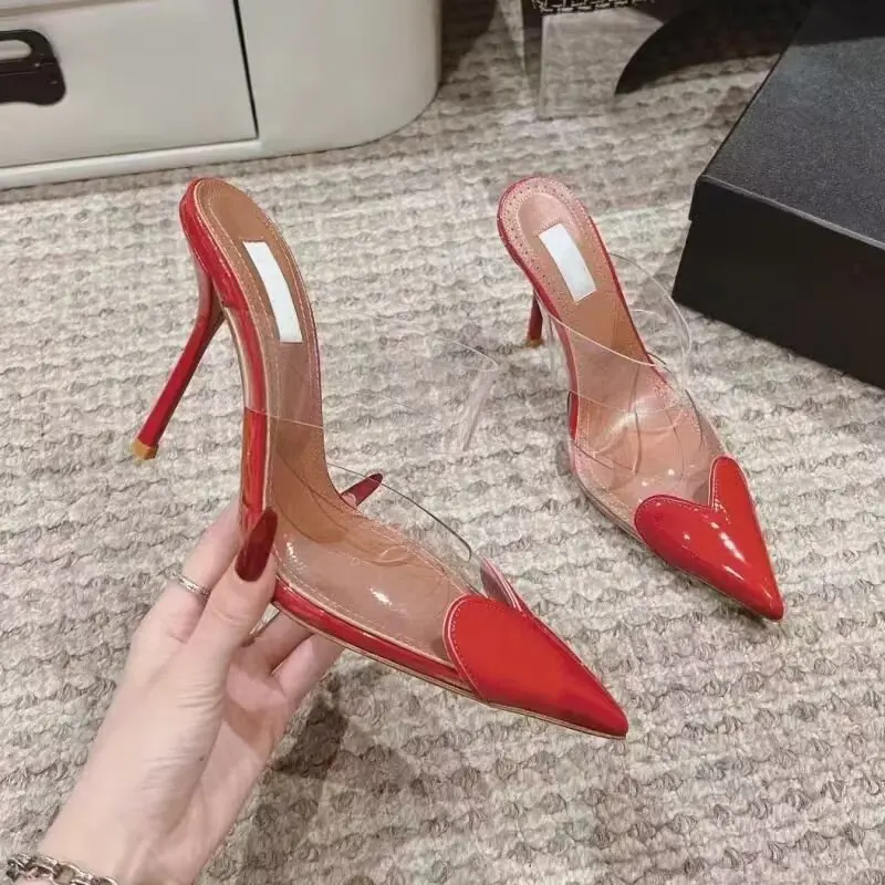 Designer Brand Original Genuine Leather French Love Transparent Baotou Slippers Women's Fine Heels Pointed High Heels
Designer Brand Original Genuine Leather French Love Transparent Baotou Slippers Women's Fine Heels Pointed High Heels