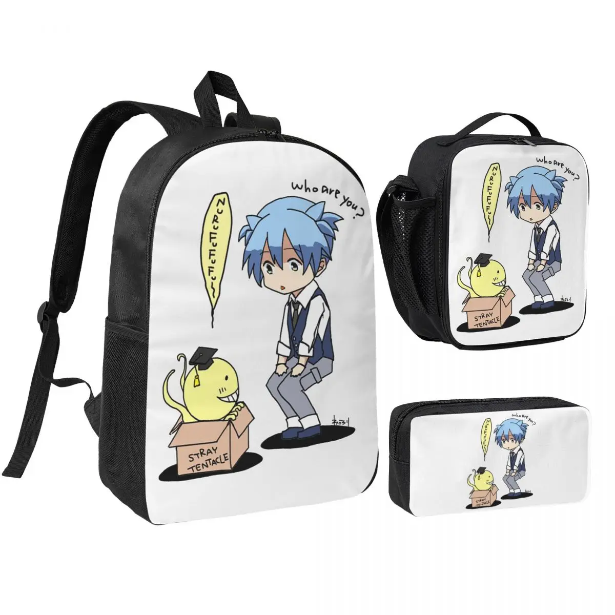 Assassination Classroom Octopus Koro Sensei Backpack BookBag School Bag Shoulder Bags 3ps Insulated Lunch Bag Pencil Case
Assassination Classroom Octopus Koro Sensei Backpack BookBag School Bag Shoulder Bags 3ps Insulated Lunch Bag Pencil Case