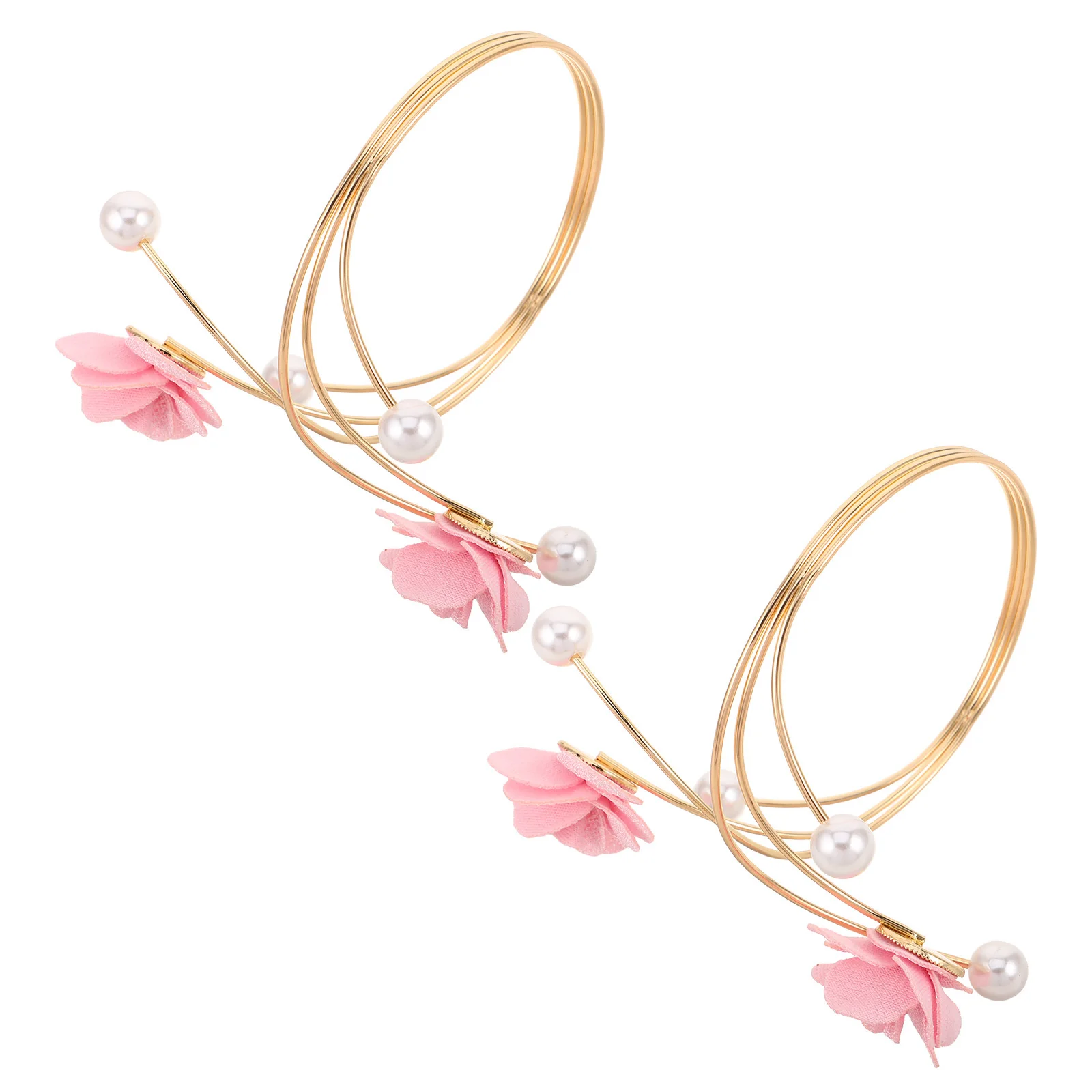 2pcs Adjustable Pearl Bracelet Floral Cuff Bangle For Women Open Metal Arm Band Curtain Hook Design Boho Jewelry Stainless Steel
2pcs Adjustable Pearl Bracelet Floral Cuff Bangle For Women Open Metal Arm Band Curtain Hook Design Boho Jewelry Stainless Steel