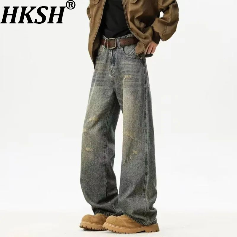 HKSH весна осень новые мужские потертые винтажные рваные джинсы в стиле панк трендовые прямые повседневные джинсовые брюки High Street Ins HK14001
HKSH весна осень новые мужские потертые винтажные рваные джинсы в стиле панк трендовые прямые повседневные джинсовые брюки High Street Ins HK14001