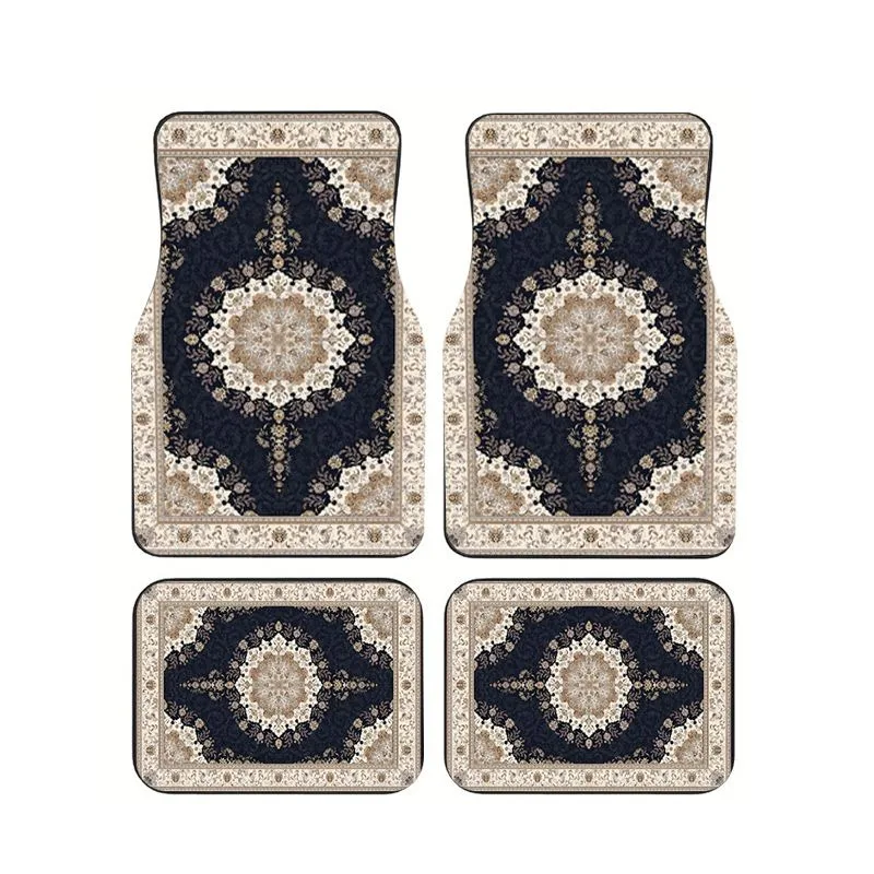 Navy Blue Beige Persian Medallion Car Floor Mat 4pcs Luxury Vintage Style Universal Auto Foot Mats Wear-resistant Elegant Carpet
Navy Blue Beige Persian Medallion Car Floor Mat 4pcs Luxury Vintage Style Universal Auto Foot Mats Wear-resistant Elegant Carpet