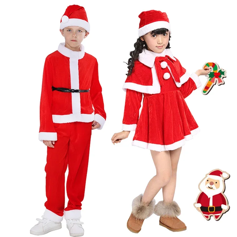 Children Christmas Cosplay Costume Red Velvet Christmas Performance Clothing Santa Claus Set
Children Christmas Cosplay Costume Red Velvet Christmas Performance Clothing Santa Claus Set