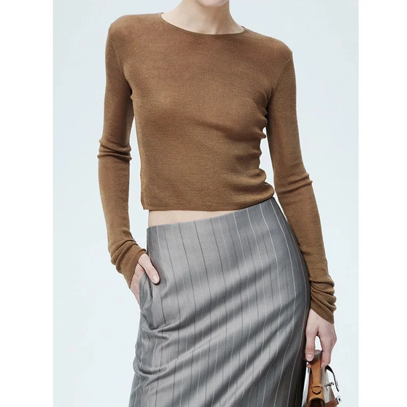 Luxury Women Merino Wool Silk 100% Short Top Seamless All-in-One Washable Wool Short Long Sleeve Bottom Knit Pullover Woman
Luxury Women Merino Wool Silk 100% Short Top Seamless All-in-One Washable Wool Short Long Sleeve Bottom Knit Pullover Woman
