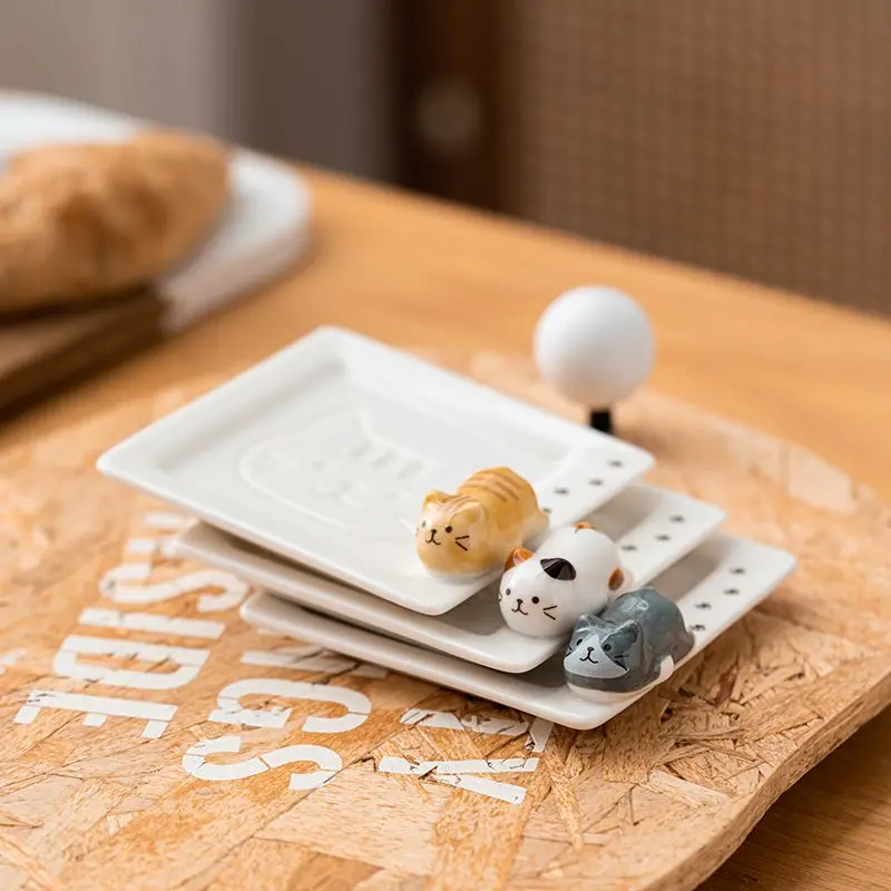Cute Cat 3D Sauce Dish Dipping Material Small Plate Ceramic Flavor Vinegar Dipping Plate Chopstick Rack Japanese Material Dish
Cute Cat 3D Sauce Dish Dipping Material Small Plate Ceramic Flavor Vinegar Dipping Plate Chopstick Rack Japanese Material Dish