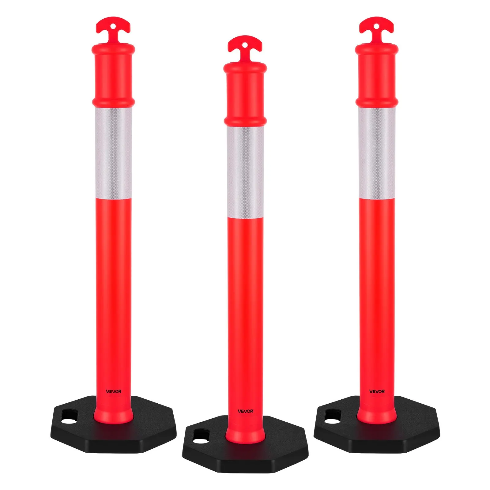 3 Pack Traffic Delineator Posts, 48 Inches Traffic Safety Cones With Weighted Base And Reflective Strips, Heavy Duty Delineator
3 Pack Traffic Delineator Posts, 48 Inches Traffic Safety Cones With Weighted Base And Reflective Strips, Heavy Duty Delineator