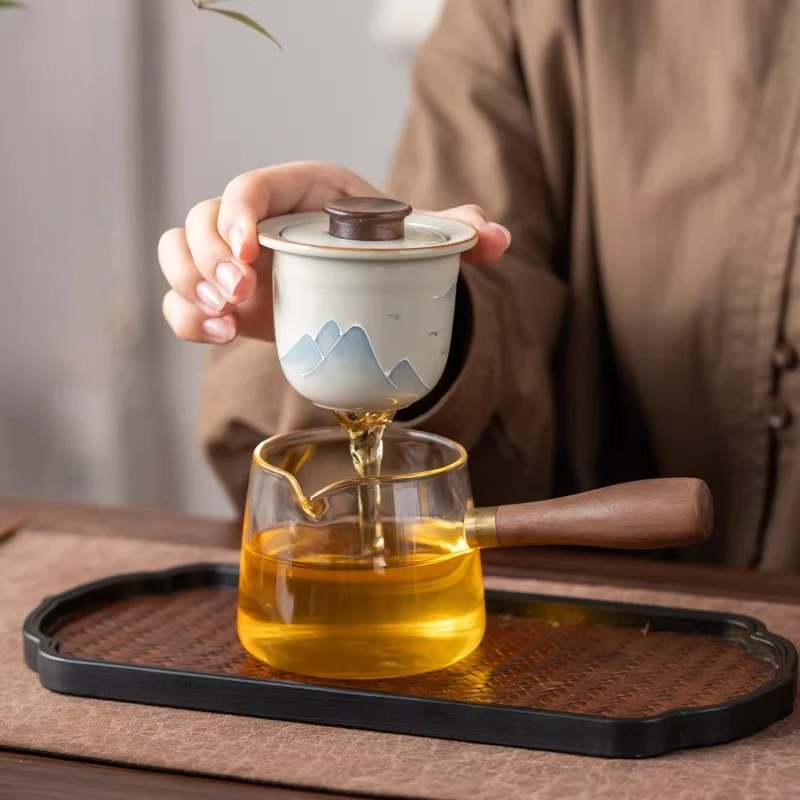 Hand Painted Landscape Ceramic Teapot Chinese Tea Ceremony Pot with Side Handle Gift for Tea Lovers
Hand Painted Landscape Ceramic Teapot Chinese Tea Ceremony Pot with Side Handle Gift for Tea Lovers