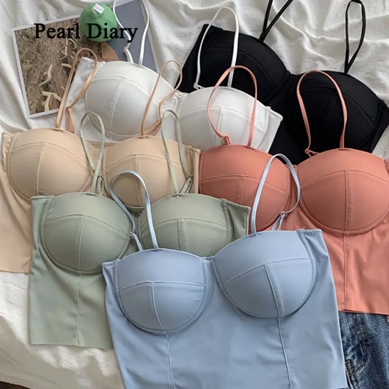 JANZHISAN Women Knitting Crop Tops Sexy Camisole Ice Silk Tube Top Seamless Sports Tank Top Wireless Underwear Padded Bra Vest
JANZHISAN Women Knitting Crop Tops Sexy Camisole Ice Silk Tube Top Seamless Sports Tank Top Wireless Underwear Padded Bra Vest