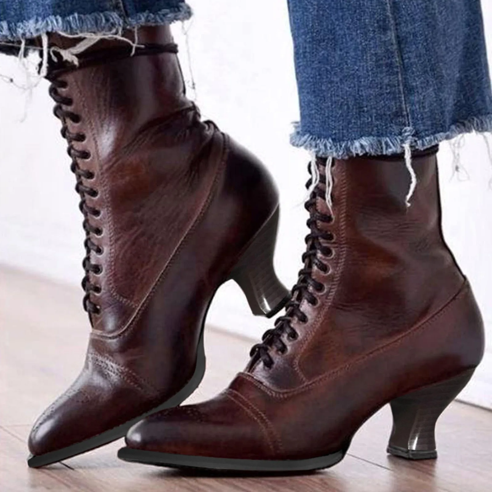 2024 Elegant Boots High Heels Ankle Boots Women Lace Up Pointed Toe Boots Autumn Winter Boots Party Casual Shoes Female Shoes
2024 Elegant Boots High Heels Ankle Boots Women Lace Up Pointed Toe Boots Autumn Winter Boots Party Casual Shoes Female Shoes