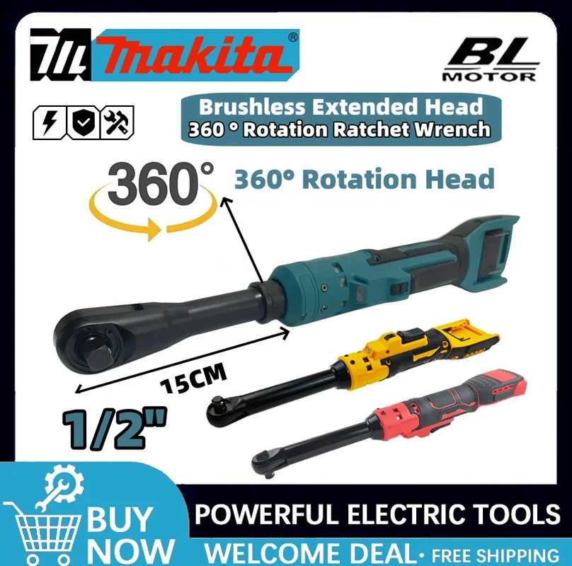 Бесщеточный электрический гайковерт Makita 1/2 дюйма с удлиненной головкой 15 см для снятия винтов, аккумуляторный шуруповерт, электроинструмент для Milwaukee/Dewalt
Бесщеточный электрический гайковерт Makita 1/2 дюйма с удлиненной головкой 15 см для снятия винтов, аккумуляторный шуруповерт, электроинструмент для Milwaukee/Dewalt