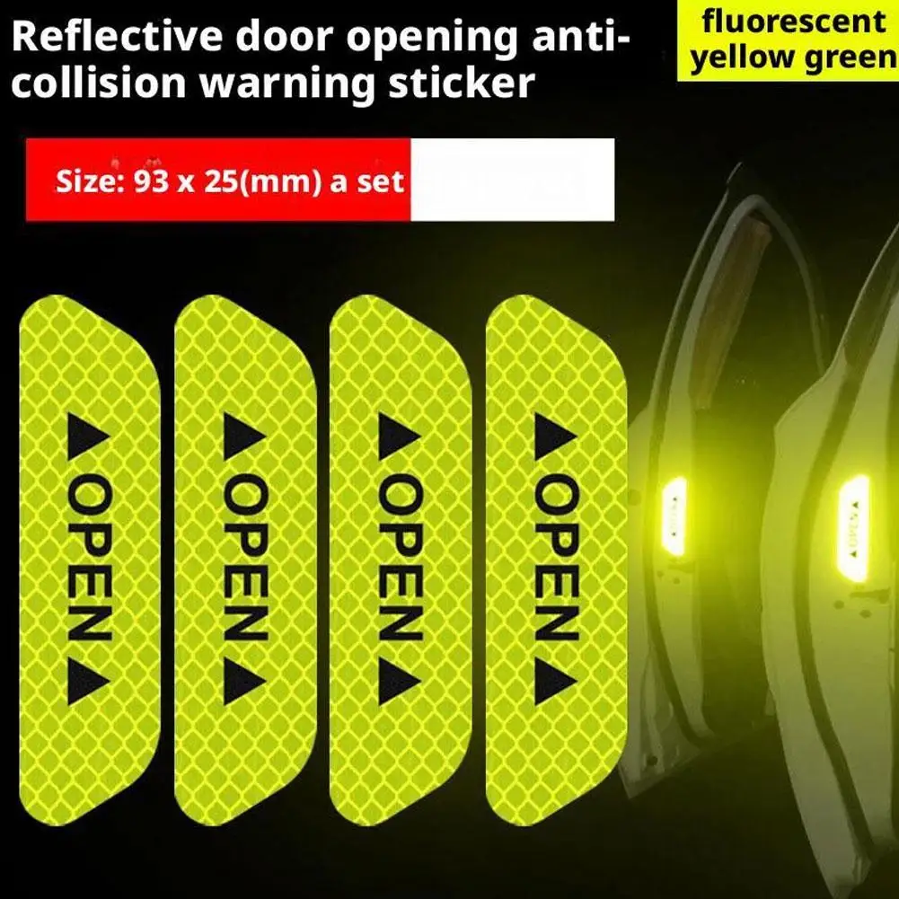 4 Pcs Universal Car Reflective Door Stickers DIY Safety Warning Mark OPEN High Reflective Tape Car Decoration Accessories
4 Pcs Universal Car Reflective Door Stickers DIY Safety Warning Mark OPEN High Reflective Tape Car Decoration Accessories