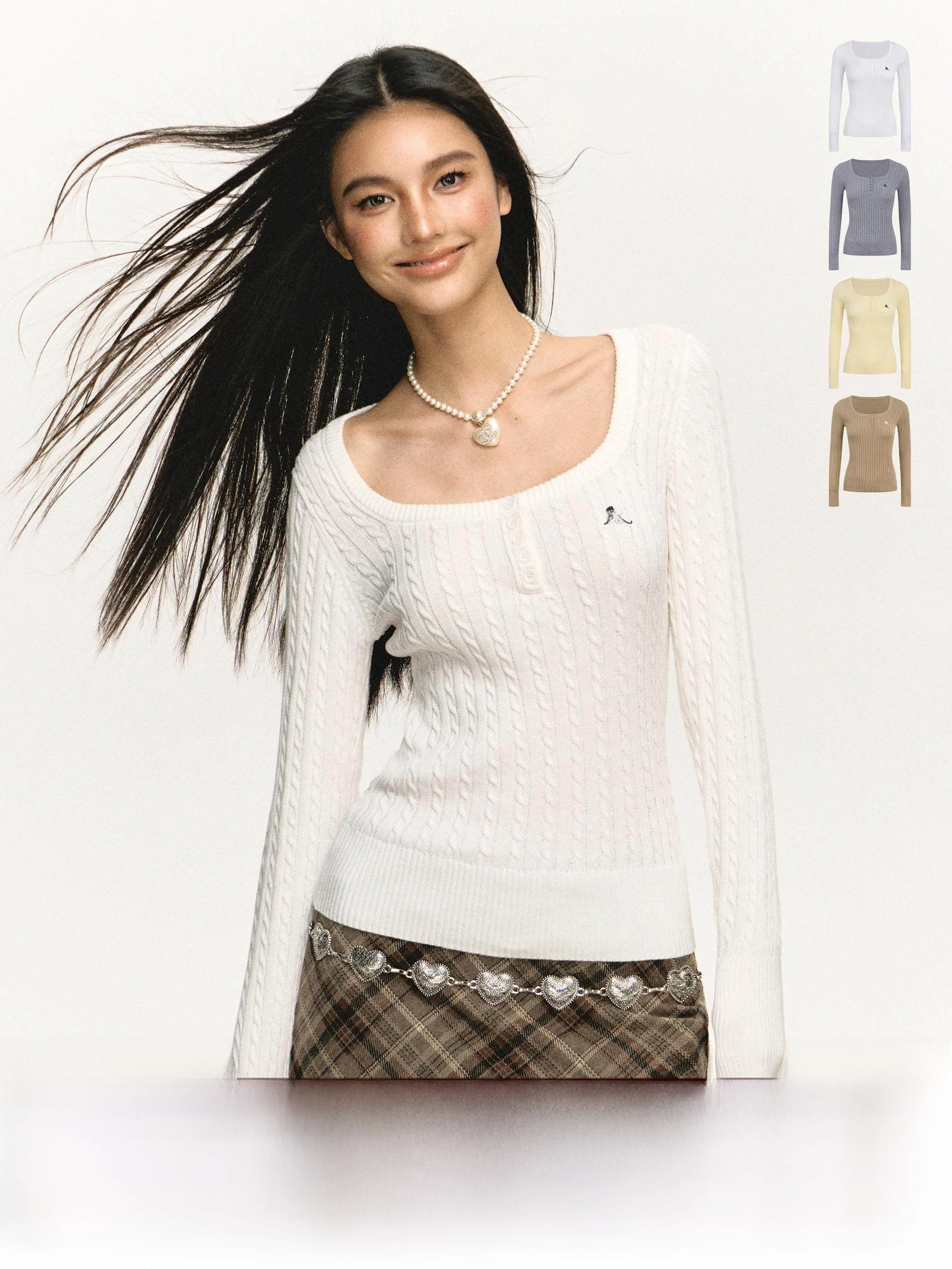 Ariseism: Американский ретро-свитер с квадратным воротником, облегающий, универсальный, вязаный, для женщин, весна, новинка, уличный стиль, хлопок
Ariseism: Американский ретро-свитер с квадратным воротником, облегающий, универсальный, вязаный, для женщин, весна, новинка, уличный стиль, хлопок