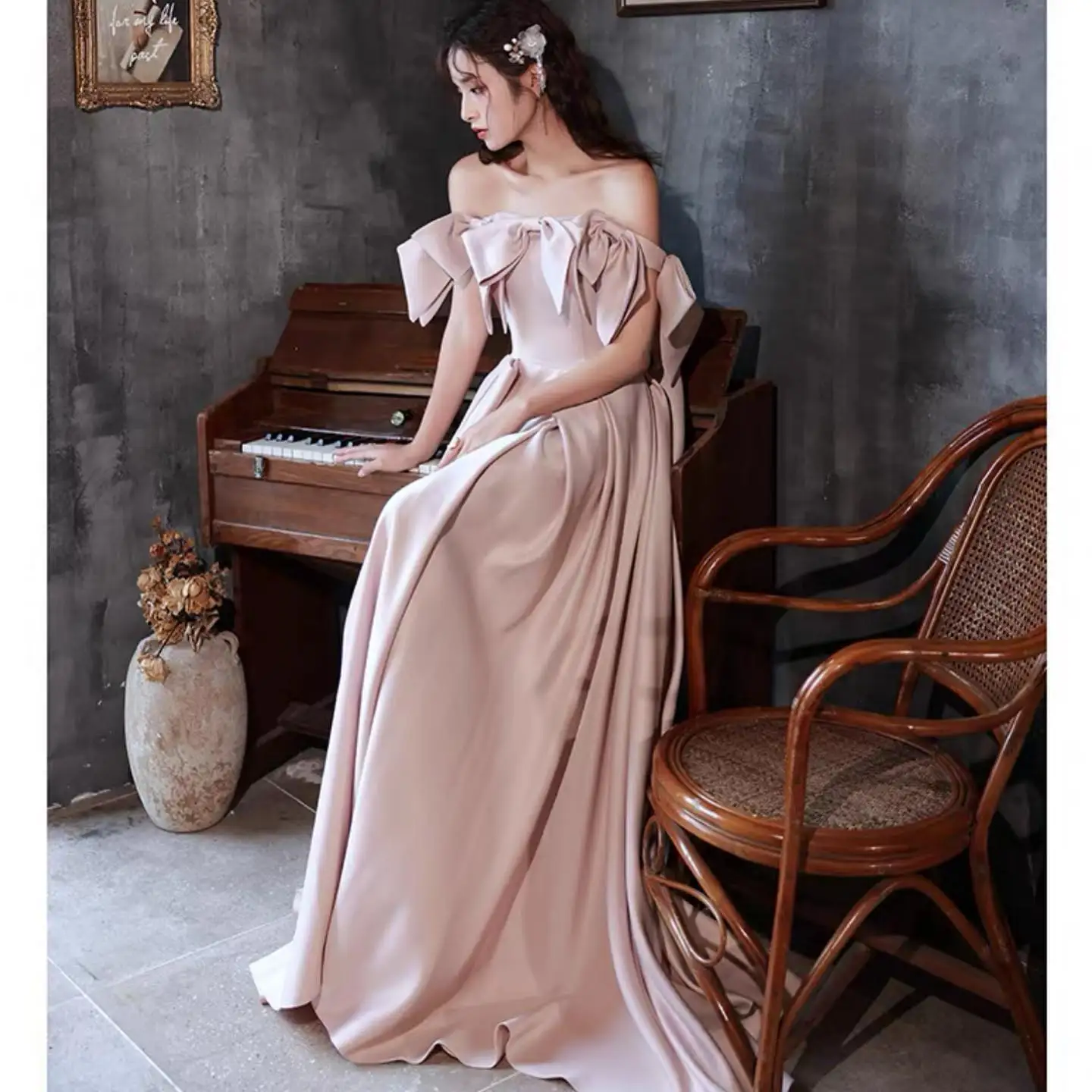Customized Temperament Jersey Off The Shoulder 3D Bow Evening Dresses Delicate Sleeveless Prom Dress Custom Size Party
Customized Temperament Jersey Off The Shoulder 3D Bow Evening Dresses Delicate Sleeveless Prom Dress Custom Size Party