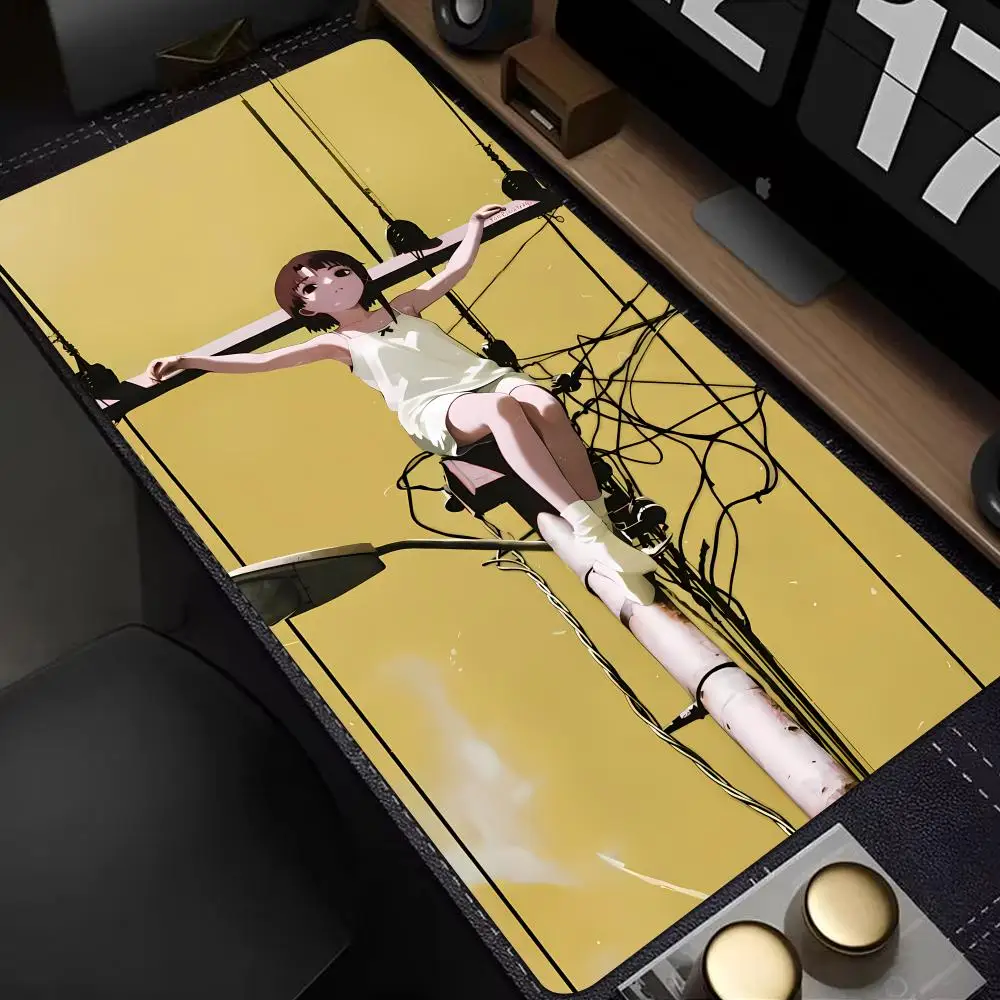 Mouse Pad Serial Experiments Lain Mouse Pad Gamer Gaming Desk Pad Gaming Accessories Office Gamer Keyboard Desk Mat