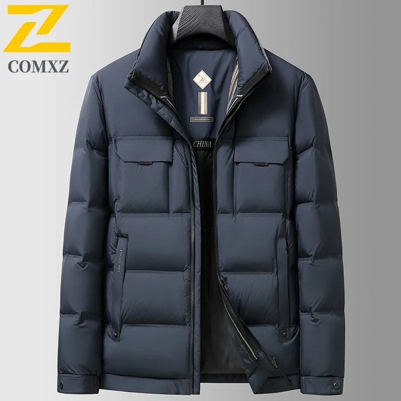 COMXZ Men Down Jacket Casual Stand Collar Business Leisure Lightweight Parka Solid Color Slim Fit Comfortable Autumn Winter Coat
COMXZ Men Down Jacket Casual Stand Collar Business Leisure Lightweight Parka Solid Color Slim Fit Comfortable Autumn Winter Coat