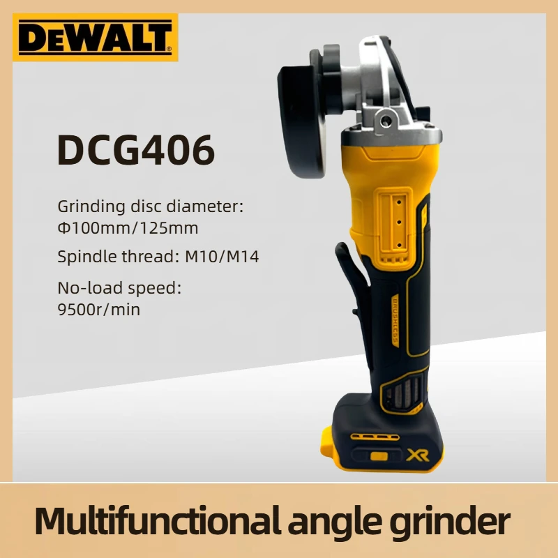 Dewalt DCG406 125/100mm Cordless Brushless Angle Grinder 9000RPM Cutting Machine Polishing Machine For 20V Lithium Batteries
Dewalt DCG406 125/100mm Cordless Brushless Angle Grinder 9000RPM Cutting Machine Polishing Machine For 20V Lithium Batteries