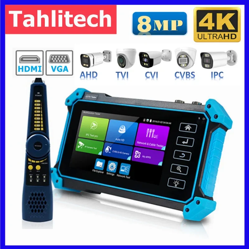 Тестер видеонаблюдения 8MP AHD CVI TVI SDI Тест камеры 12MP IP-камера Тестер POE 5,4 "сенсорный экран HDMI VGA Инструмент отслеживания кабеля
Тестер видеонаблюдения 8MP AHD CVI TVI SDI Тест камеры 12MP IP-камера Тестер POE 5,4 "сенсорный экран HDMI VGA Инструмент отслеживания кабеля