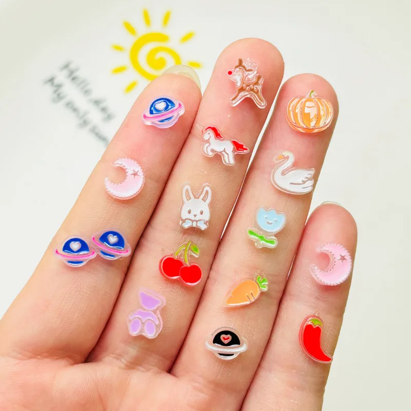 50 Pcs New Cute Mini Cartoon Pumpkin Swan Planet Moon Figurine Crafts Flatback Ornament Jewelry Manicure Making Accessories
50 Pcs New Cute Mini Cartoon Pumpkin Swan Planet Moon Figurine Crafts Flatback Ornament Jewelry Manicure Making Accessories