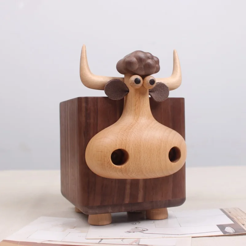 Black walnut calf storage box solid wood large-capacity pen holder creative wooden gift desktop multi-functional ornament
Black walnut calf storage box solid wood large-capacity pen holder creative wooden gift desktop multi-functional ornament
