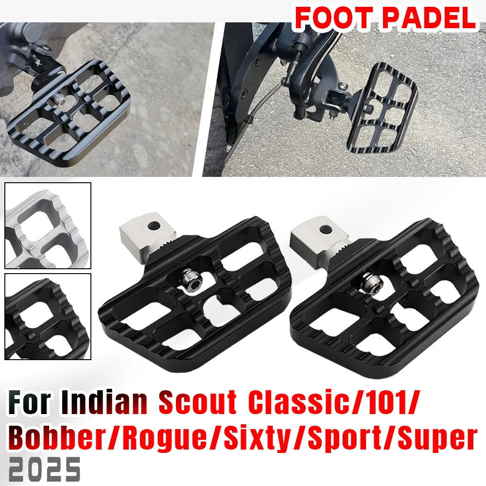 For INDIAN SCOUT Bobber Limited +TECH 2025 Sixty Classic Sport Scout 101 Wide Foot Pegs Rests Pedals Motorcycle Rider Footrests
For INDIAN SCOUT Bobber Limited +TECH 2025 Sixty Classic Sport Scout 101 Wide Foot Pegs Rests Pedals Motorcycle Rider Footrests