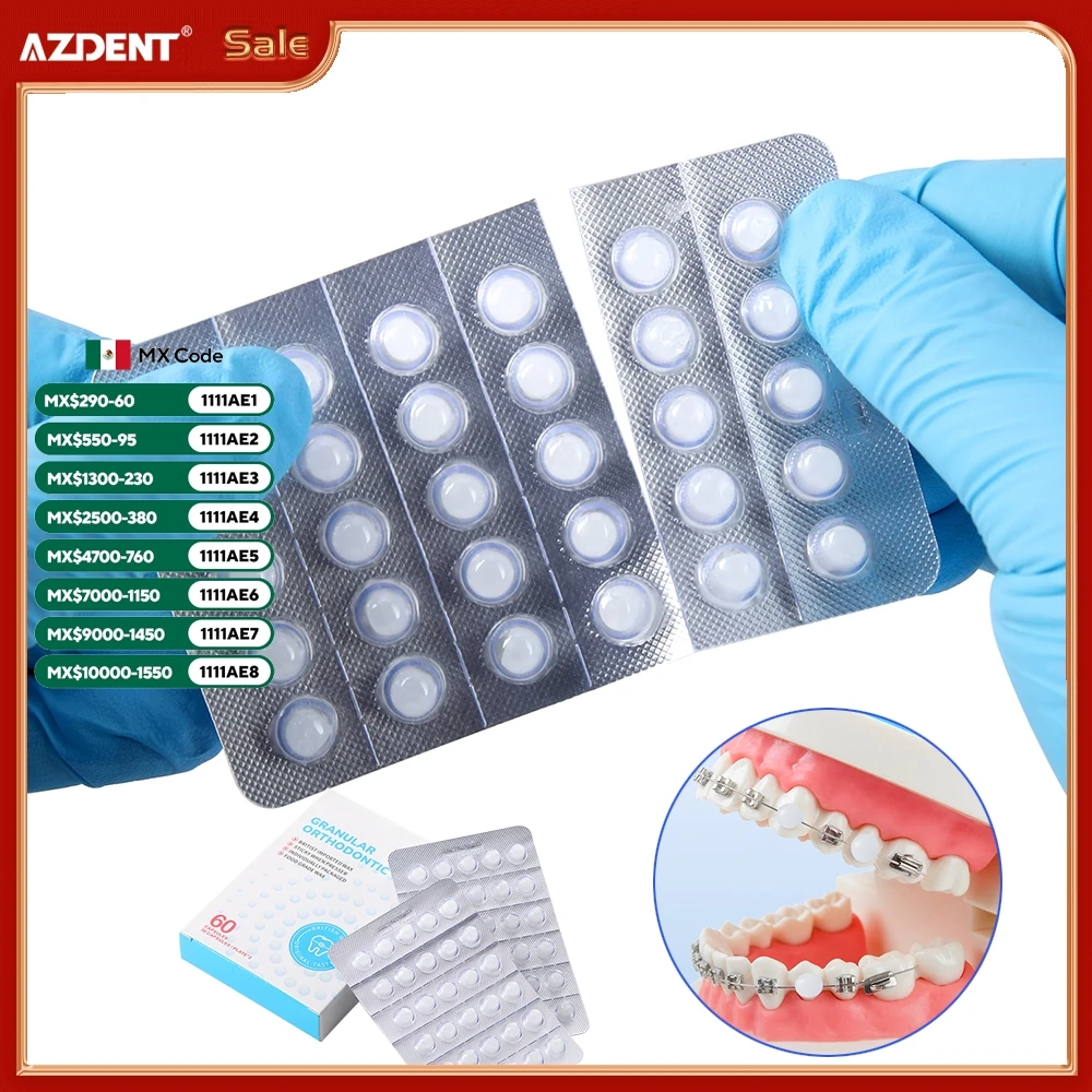 AZDENT 60 шт./кор. гранулированный ортодонтический защитный воск для брекетов, воск, индивидуальная гигиеническая упаковка, прозрачный стоматологический воск в точки, портативный
AZDENT 60 шт./кор. гранулированный ортодонтический защитный воск для брекетов, воск, индивидуальная гигиеническая упаковка, прозрачный стоматологический воск в точки, портативный