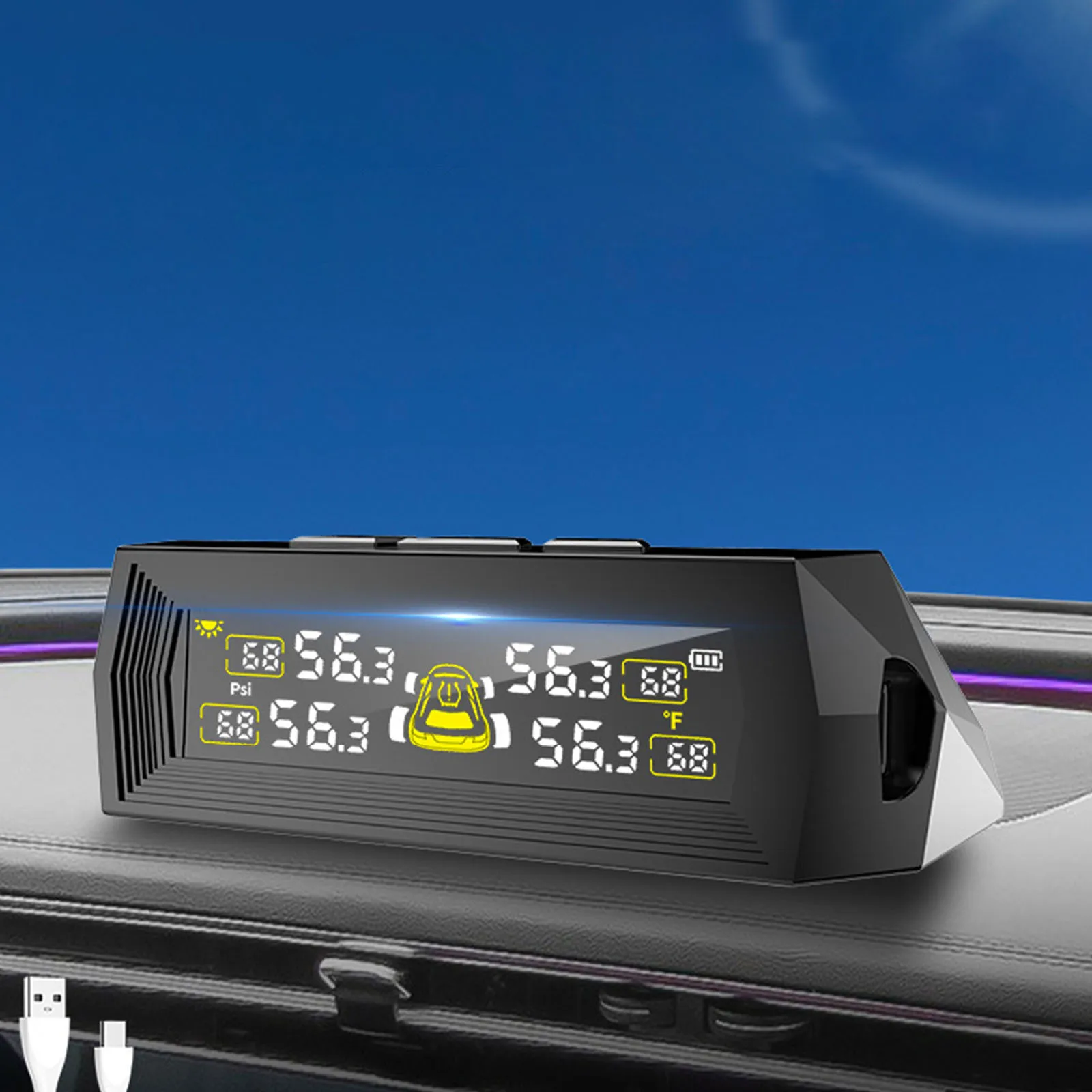 RV Tire Low Press Alarm Device 4 External Sensors Real-Time Tire Press Monitoring System Color LCD Monitor for RV/Trailer/Truck
RV Tire Low Press Alarm Device 4 External Sensors Real-Time Tire Press Monitoring System Color LCD Monitor for RV/Trailer/Truck