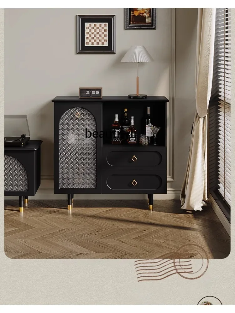 French Retro Solid Wood Sideboard Modern Minimalist Black Paint American Mid-Ancient Microwave Oven Wine Cabinet furniture
French Retro Solid Wood Sideboard Modern Minimalist Black Paint American Mid-Ancient Microwave Oven Wine Cabinet furniture