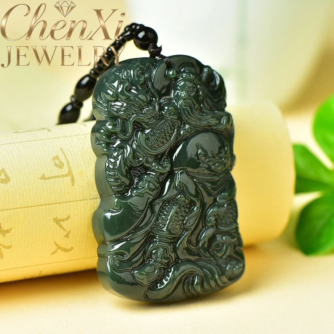 High-end Natural Hetian Green Jade Guan Gong Pendant Luxury Quality Fashion Jewelry Exquisite Elegant Popular Amulets And Mascot
High-end Natural Hetian Green Jade Guan Gong Pendant Luxury Quality Fashion Jewelry Exquisite Elegant Popular Amulets And Mascot