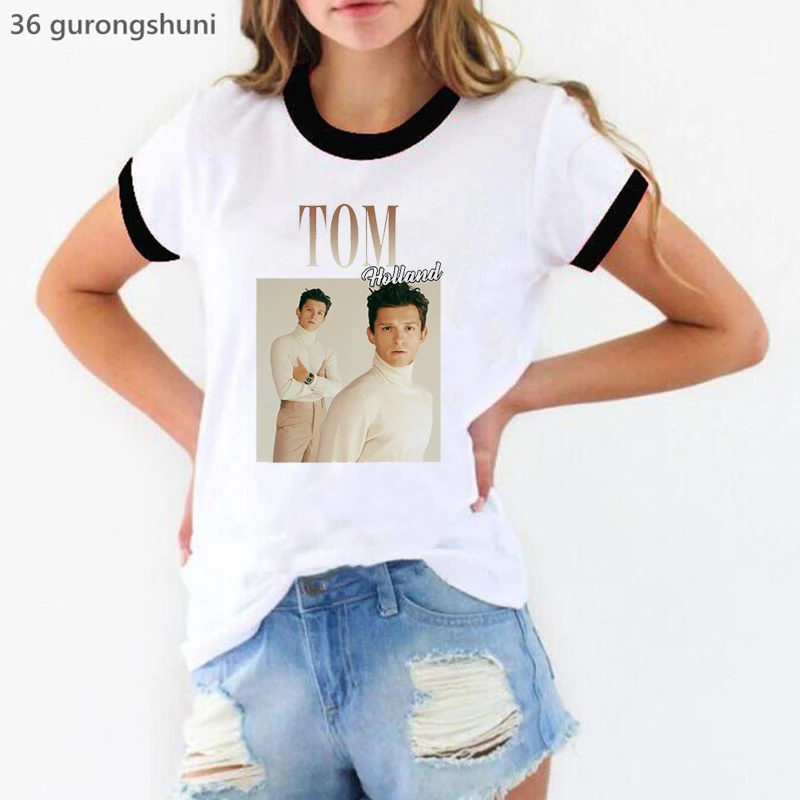 Tom Holland Graphic Print Tshirt Women Clothes 2024 Funny T Shirt Female Harajuku Shirt Summer Tops Tee Shirt Femme Streetwear
Tom Holland Graphic Print Tshirt Women Clothes 2024 Funny T Shirt Female Harajuku Shirt Summer Tops Tee Shirt Femme Streetwear