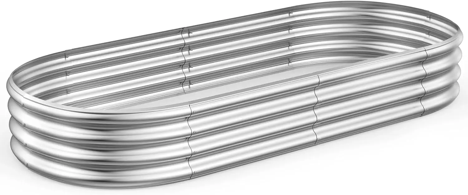 Galvanized Raised Garden Bed Kit 8ft Galvanized Planter Garden Boxes Outdoor, Oval Large Metal for Vegetables
Galvanized Raised Garden Bed Kit 8ft Galvanized Planter Garden Boxes Outdoor, Oval Large Metal for Vegetables