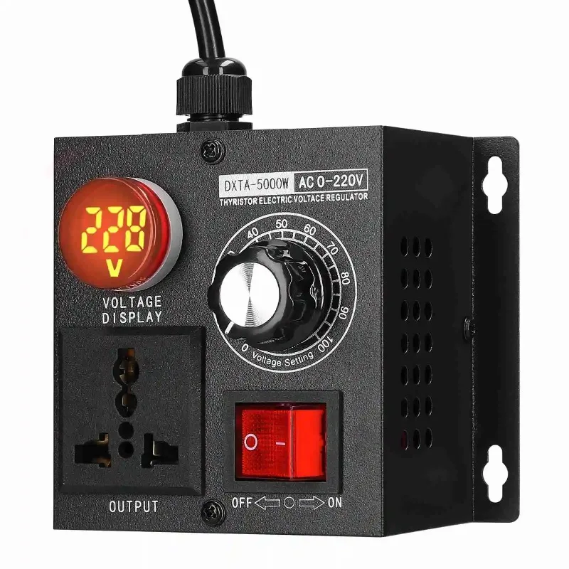 AC220V 5000W Stepless Voltage Regulator Portable Variable Monophase Voltage Controller Temperature Speed Light Adjuster
AC220V 5000W Stepless Voltage Regulator Portable Variable Monophase Voltage Controller Temperature Speed Light Adjuster