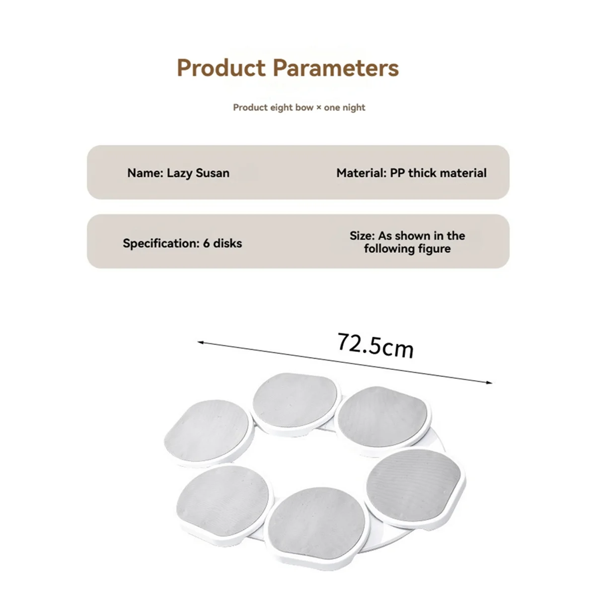 360° Rotating Lazy Susans Revolution Tray Portable Tabletop Rotating Serving Tray for Kitchen Dining Table Hold 6
360° Rotating Lazy Susans Revolution Tray Portable Tabletop Rotating Serving Tray for Kitchen Dining Table Hold 6