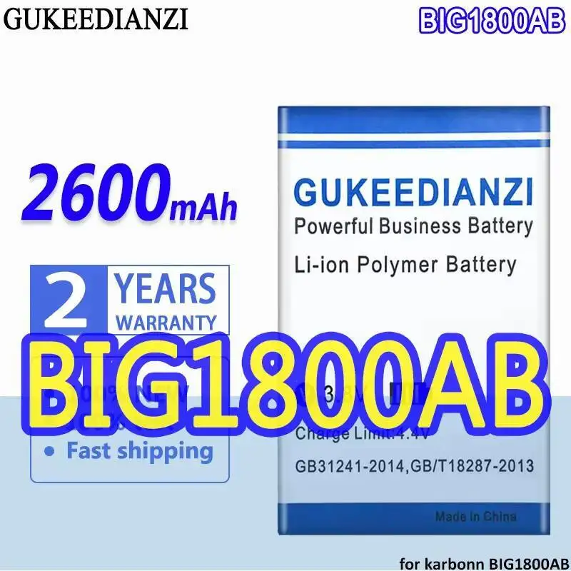 Reliable Replacement For Karbonn BIG1800AB Mobile Phone Environmentally Friendly Battery 2600Mah
Reliable Replacement For Karbonn BIG1800AB Mobile Phone Environmentally Friendly Battery 2600Mah