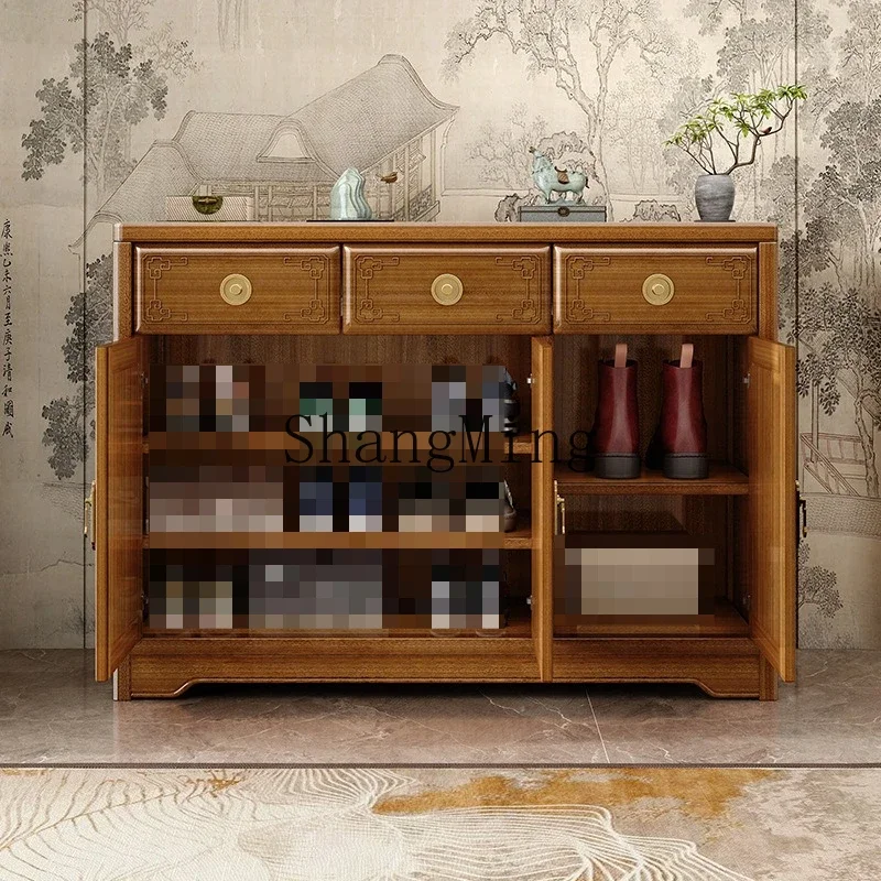 SM new Chinese-style camphor wood solid wood shoe cabinet door household porch cabinet integrated storage locker
SM new Chinese-style camphor wood solid wood shoe cabinet door household porch cabinet integrated storage locker