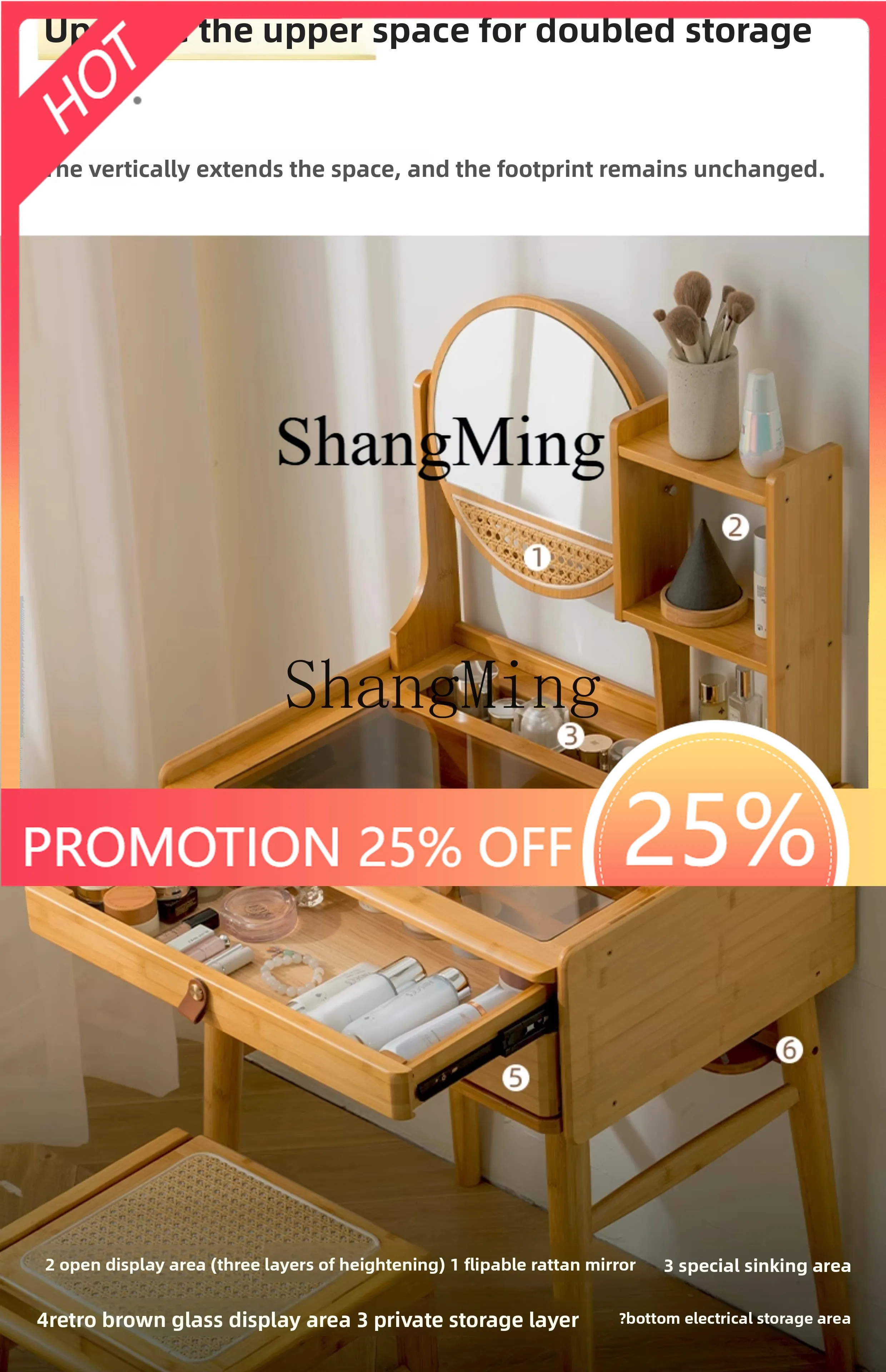 FG dresser bedroom modern simple makeup table integrated makeup mirror small bedside storage cabinet with stool
FG dresser bedroom modern simple makeup table integrated makeup mirror small bedside storage cabinet with stool