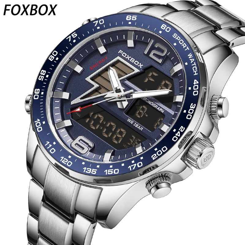 LIGE FOXBOX Роскошные мужские часы с двойным цифровым дисплеем, модные повседневные кварцевые электронные часы для Mwn, водонепроницаемые будильники Reloj
LIGE FOXBOX Роскошные мужские часы с двойным цифровым дисплеем, модные повседневные кварцевые электронные часы для Mwn, водонепроницаемые будильники Reloj