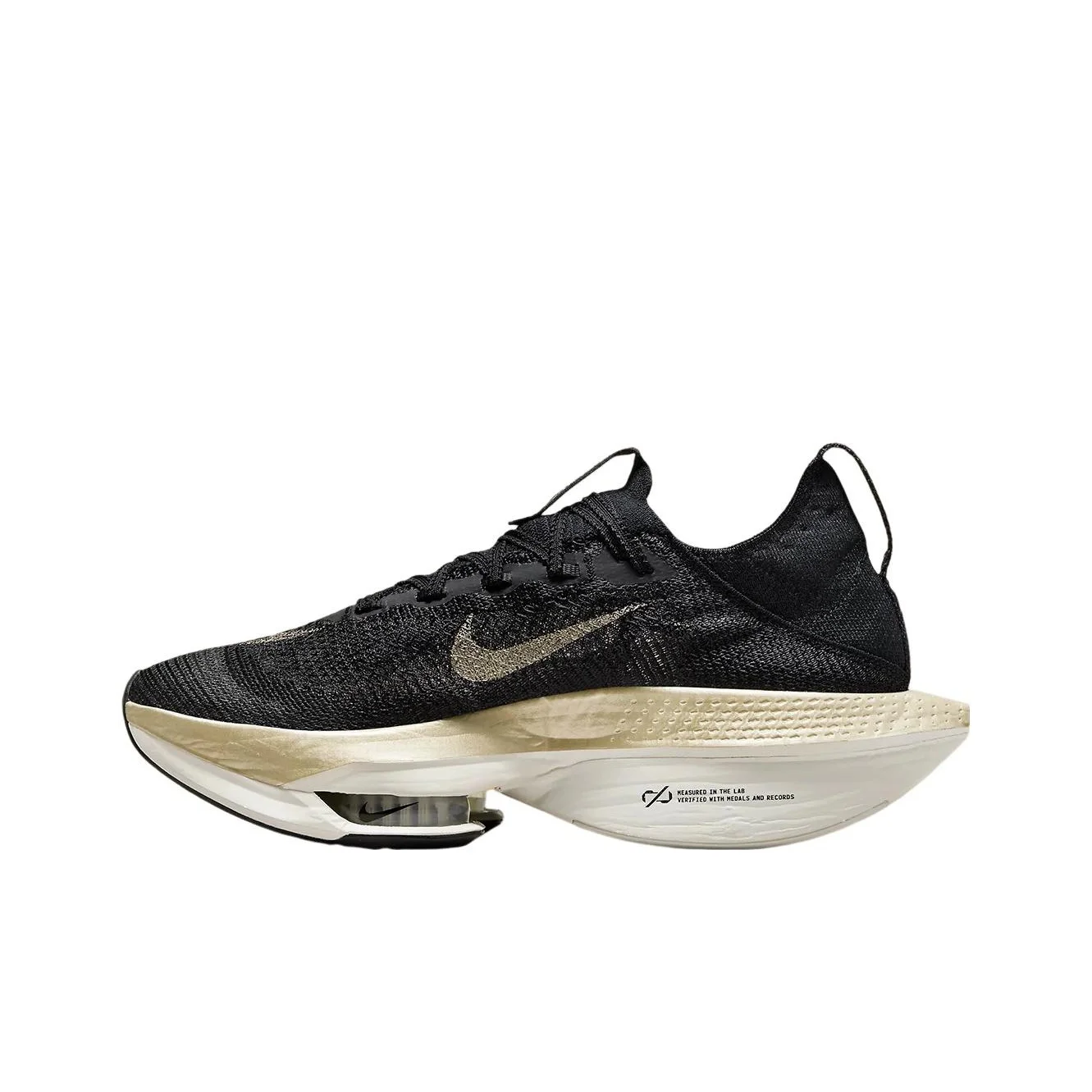 Nike Air Zoom Alphafly Next% 2 Black Metallic Gold Grain DN3555-001
Nike Air Zoom Alphafly Next% 2 Black Metallic Gold Grain DN3555-001