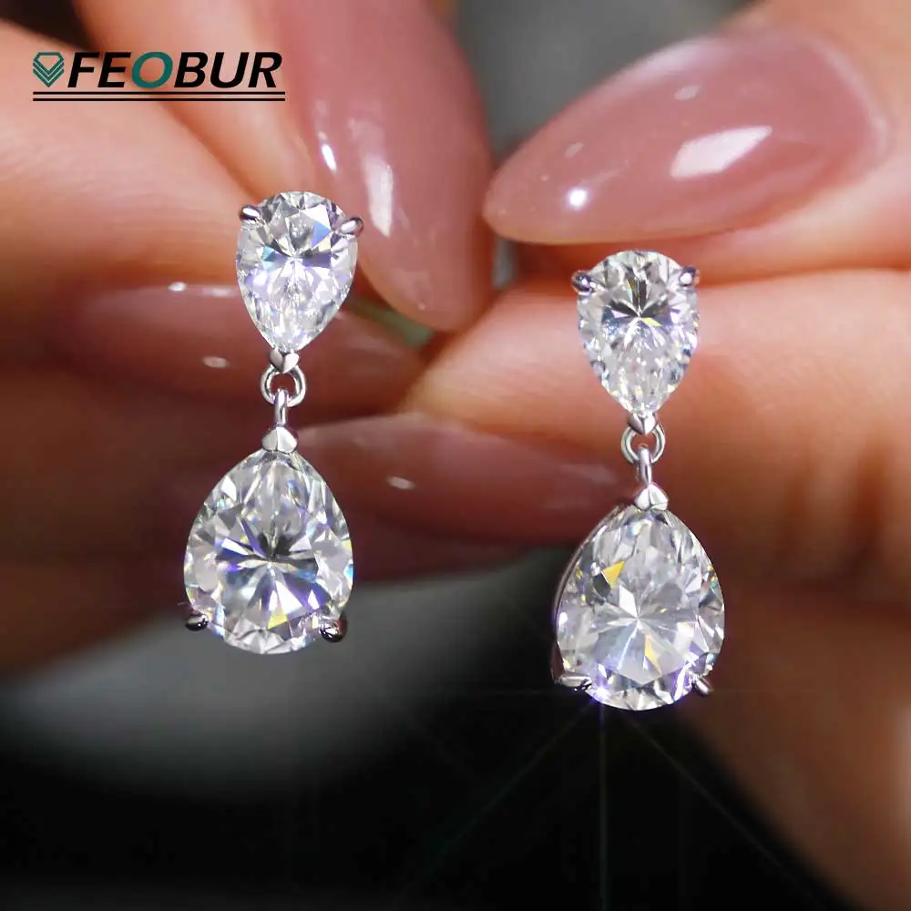 Certified 5.2cttw Waterdrop Moissanite Drop Earrings for Women 925 Sterling Silver Pear Cut Diamond Stud Earring Bride Jewelry
Certified 5.2cttw Waterdrop Moissanite Drop Earrings for Women 925 Sterling Silver Pear Cut Diamond Stud Earring Bride Jewelry