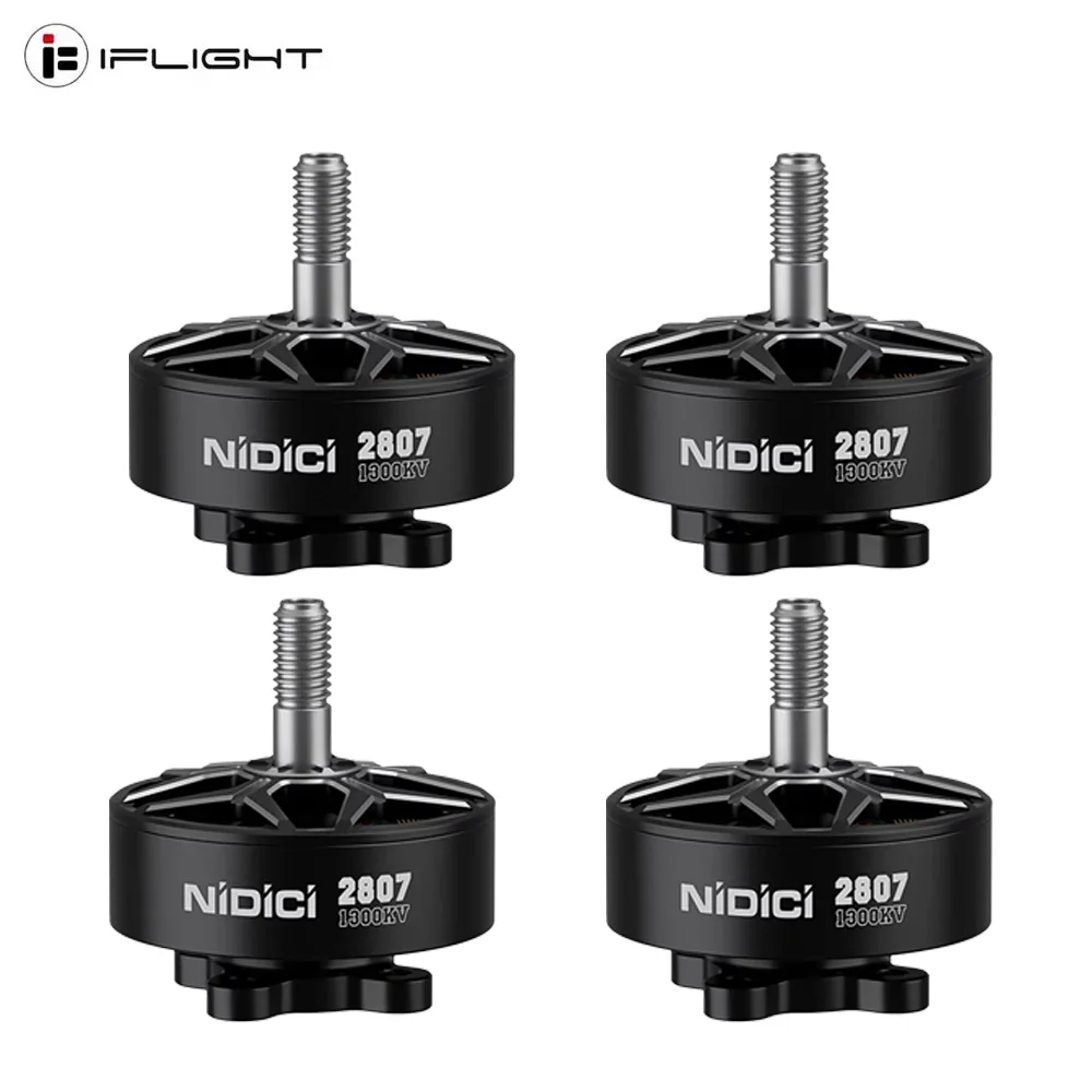 4PCS iFlight NIDICI 2807 1300KV Brushless Motor 5mm Shaft Compatible 7inch Propeller for RC FPV Drone
4PCS iFlight NIDICI 2807 1300KV Brushless Motor 5mm Shaft Compatible 7inch Propeller for RC FPV Drone