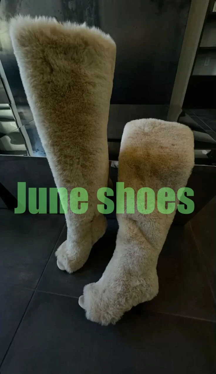 Lady Nude Fur Peep Toe New Arrive Summer Stiletto Heel Banquet Boots Footwear Fur Runway Y2K Sexy Vintage Punk Boots Size 34-46
Lady Nude Fur Peep Toe New Arrive Summer Stiletto Heel Banquet Boots Footwear Fur Runway Y2K Sexy Vintage Punk Boots Size 34-46