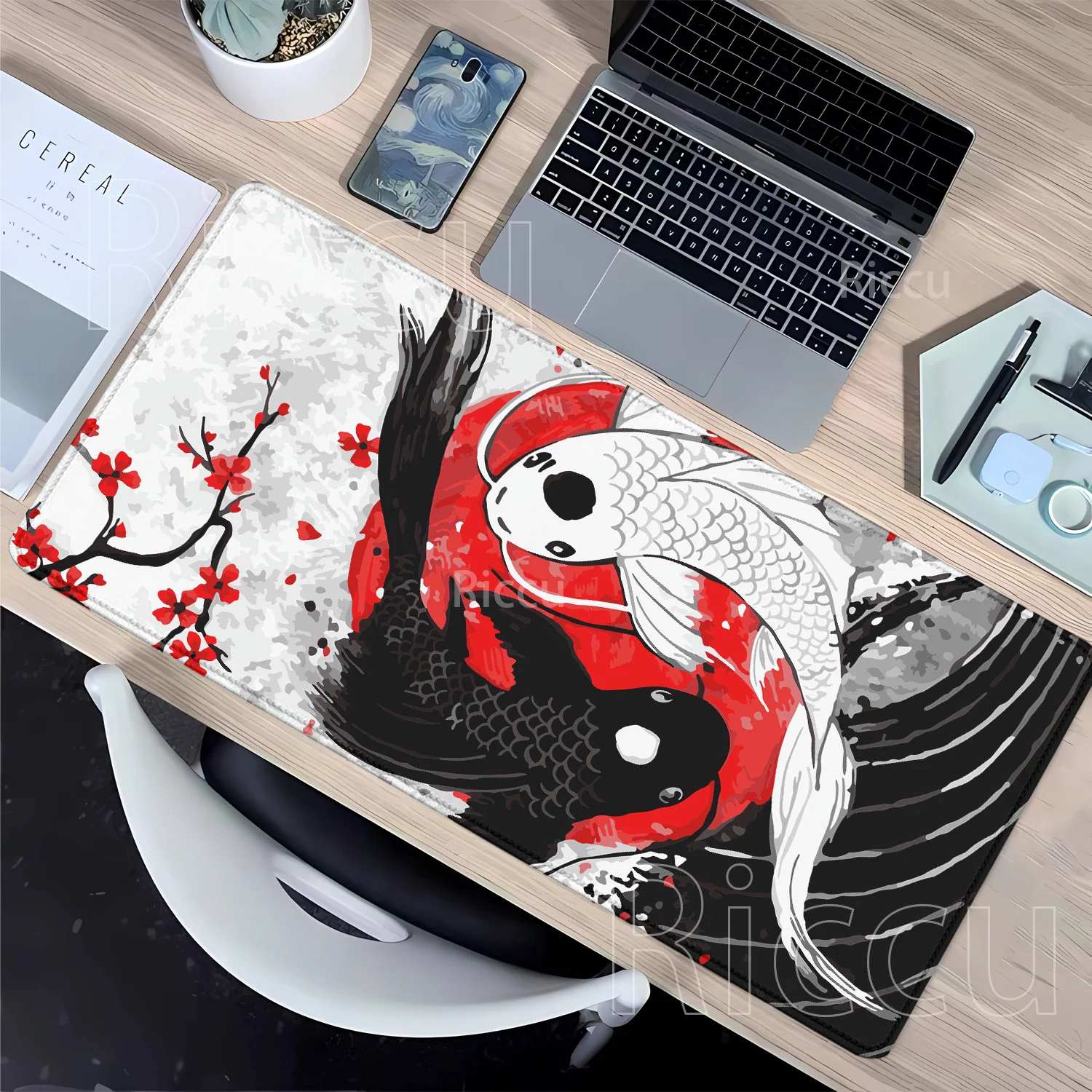 Large Mouse Pad Koi Fish Yin-yang fish Art Seal Desk Mat Black and White XXL Gaming Rubber 900x400mm office HD Printing Mousepad
Large Mouse Pad Koi Fish Yin-yang fish Art Seal Desk Mat Black and White XXL Gaming Rubber 900x400mm office HD Printing Mousepad