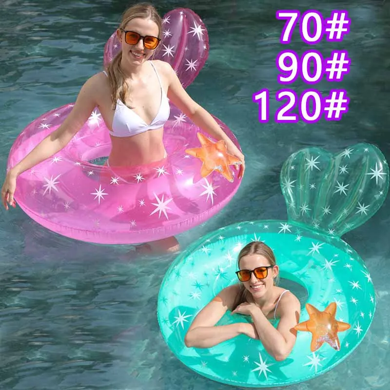 New Transparent Colorful Cactus Swimming Ring Thickened PVC Inflatable Swimming Ring Children Adult Summer Water Play Toys
New Transparent Colorful Cactus Swimming Ring Thickened PVC Inflatable Swimming Ring Children Adult Summer Water Play Toys